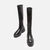 Boots Zipper Woman Flat Boots-Women Sexy Thigh High Heels Female Shoes Winter Footwear Round Toe Low Lolita 2021 Over-