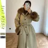 Kvinnors Vinterrockar Stil Parker Parka Tjock Varm Fur Collar Hooded Jacket Trench High Quality 210608