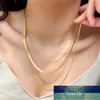 Collar de cadena de serpiente multicapa de lujo Cadenas de cuchillas para mujer Ins de oro Acero inoxidable Minimalista Gargantilla para mujer Joyería de clavícula Precio de fábrica Diseño experto Calidad