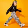 Fashion Hiphop Sport Set para Adolescentes Crianças Meninos Streetwear Meninas Loose Sueter + Calças de Leopardo Roupas 2-18yrs 210622