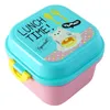 Lunchbox für Kinder Niedlichen Cartoon Bento Umweltfreundliche Tragbare Lebensmittelbehälter mit Fachsschule Picknick Microwavable 210423