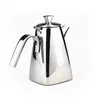 Giet over waterketel voor koffie of thee roestvrijstalen dubbele ommuurde draagbare koffiepot 210408