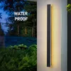 Applique murale extérieure longue bande jardin cour porte poteau étanche 85 ~ 265V LED intérieur chambre tête de lit lumières