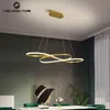 Hanger lampen modern led licht voor woonkamer eetkamer huis indoor hangende verlichting armaturen goud zwart AC 110V 220V