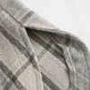 カジュアルな女性の綿のゆるい格子縞のシャツのコート春のファッションの女性の柔らかいポケットのアウトウェア女性ヴィンテージ特大ジャケット210515