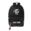 Backpack Kpop Groups TWICE School Bag Old Style Travel Student Supplies Pure Black Bags Leave A USB Outlet