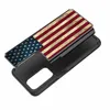 USA Flag American Flag Marmur Wstrząsy Szafy dla Samsung S21 Plus A52 A72 A12 A32 A42 5G S21FE PC + Hybrydowa osłona TPU