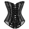 Plus Size Taille Trainer Steampunk Corset Mesh White Bridal Corsets Top Afslanken Bustiers Tummy Transparent Sexy Lingerie Lace Up Body Shapewear 2021