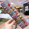 10pcs / 세트 소녀 공주 귀여운 만화 과일 꽃 머리 핀 어린이 아이 사랑스러운 머리 클립 Barrettes hairgrip hairclip hairclip