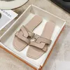 TX005 Summer Fashion Solid PU Leather Women's Sandals Slippers White Blue Pink for Outdoor Wearing Flat Bottom Flip Flops