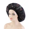 여성용 머리 덮개를위한 프리미엄 탄성 밴드가있는 Exlarge Silky Satin 수면 모자 Bonnet Bonnet Brimmed Night Hat Hair 액세서리