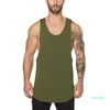 Brand Gyms Stringer Clothing Bodybuilding Tank Top Men Fitness Singlet Sleeveless Shirt Solid Cotton Muscle Vest Undershirt kg-128