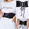 Bälten kvinnor bred stretchig cinch bälte retro chunky midjeband design för klänningar