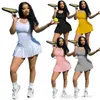 Kobiety Sportowe Kamizelka Dress Designer Summer Dresses Casual Mini Spódnica Bez Rękawów One Pet Dress Party NightClub Odzież Plus Size
