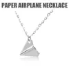 Chains Necklace Vintage Paper Airplane Pendant For Women Clavicle Birthday Jewelry Accessories Party Gift Collier Femme