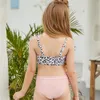 2021 Cow Printed Summer Girls Swimwear Baby Kids Bodysuits Swimsuits Bikini Set Children For 5-13 Years Biquini