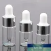 20 pièces 1 ml/2 ml/3 ml verre ambre huile essentielle flacons compte-gouttes bouchon en aluminium réactif goutte oeil liquide Pipette aromathérapie conteneurs