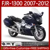 جسم مصمم OEM ل YAMAHA FJR-1300 FJR 1300 A CC 2007 2009 2009 2011 2012 هيكل السيارة 108NO.82 FJR1300A FJR-1300A 01-12 FJR1300 07 08 09 10 11 12 Moto Fairing Kit الأزرق الداكن