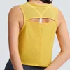 L-71 Gilet senza maniche Canotta da donna T-Shirt Completo Corto Sexy Back Camicetta cava Top da corsa ad asciugatura rapida Traspirante Sport e tempo libero Yoga