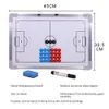 Placa tática de futebol magnética orientação de treinamento placa de suspensão cantos de borracha dupla face táticas de futebol coaching boards314f