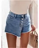 Jeans kjol shorts match skor europeisk amerikansk mode trend gata casual smal rak breasted mid midja denim lady byxor kvinnor klädkläder