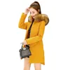 Artificial raccoon fur collar winter jacket women Winter And Autumn Wear High Quality Parkas Outwear Women Long Coats 210422