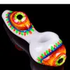 Colorful Eye Glow In The Dark Luminous Pipes Pyrex Thick Glass Smoking Tube Handpipe Portable High Quality Handmade Dry Herb Tobacco Oil Rigs Bong Pipes