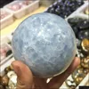 Loose Gemstones Jóias Natural Celestite Quartzo Cristal Esfera Esfera Cura, 100% por Handwork Drop Gota entrega 2021 0Kpau