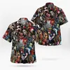 Heren Casual Shirts 2022 3D Printing Vraagteken Hawaii Mannen Zomer Korte Mouwen Strandoverhemd Oversize Camisa Masculina 5XL