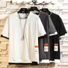 Verão mangas curtas harajuku coreia moda t-shirt branco streetwear hip hop rocha punk homens top tshirt roupas 210726