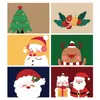 Приветствующие открытки ручной работы с Рождеством мини -олени Ноэль Три Дерев Рождество Год 2023 Подарок открытки для ребенка