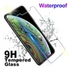 9H Protective Screen Protector Glas för iPhone 12 13 Mini Pro max 7 8 6 Plus 11 x XR Klar härdad film med papperspaket