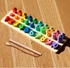 Edukacyjne Bloki Matematyczne Zabawki Nauczanie Pomoce Rysunek Dopasowanie Puzzle Preschool Geometria Digital Toy Gift W0