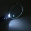 100 stks 3 LED 45x lichte handheld vergrootglas vergrootglas lees glas lens sieraden loep # 76