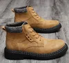 Bottes pour hommes printemps et automne de département de grande taille Botas Hombre Leather Boot Sneakers Men Shoe