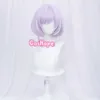 Genshin Impact Cosplay Qiqi Frauen 75 cm lange hellviolette Perücke Anime Perücken hitzebeständige synthetische Halloween Y0913