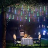 32FT 10M 100LED Solar Water Drop Fairy String Light Outdoor Garden Party Christmas Lawn Lamp Decor - White