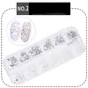 12 Gitter/Box Nail Art Strass gemischte Kristall Strass Edelstein Acryl Diamant flache Rückseite glänzend 3D Nägel Zubehör kostenlos DHL