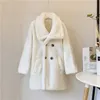 Luxury Brand Fashion Teddy Bear Jacket Coat Winter Chic Big Collar Faux Fur Coats Warm Padded Jackets Laides Long Outerwear 211019