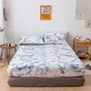 Drap-housse de lit en marbre imprimé, couverture de matelas, draps à quatre coins avec bande élastique, sans taies d'oreiller, 210626