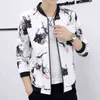 Ursporttech Drukowane Mężczyźni Kurtki Wiosna Bombowiec Mężczyzna Streetwear Płaszcze Męska Kurtka Zipper Casual Slim Fit Coat 211214