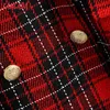 Giacca elegante da donna a maniche lunghe scozzese in tweed da donna Giacca da lavoro da donna Abiti da lavoro BE448 210416