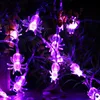 Halloween Horrible Spider Style Light String 10/20/40LED Batteridrivna LED -spindlar Ljus för Halloweenday Party Yard Decorations D1.5