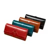 Fashion Luxury Genuine Leather Women Long Anti Theft RFID Holder Purse Clutch Bag Wallets