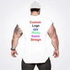 Ditt eget design Märke / Bild Anpassad Mens Diy Cotton Tank Top Bodybuilding Ärmlös Skjorta Gym Fitness Training Clothing 210421