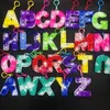 Festa de Natal Favor 26letters / Set Sensory Fidget Pop Bubble Brinquedos Anel chave Alfabeto Forma Push Bubbles Letras Keychain Toy A101