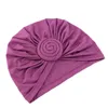 New Style Ladies Pan Flower Turban Hat Modal Comfortable and Breathable Turban Hair Accessories Donut Type Muslim Ball Cap