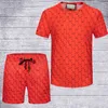 2022 Kvalitet Sommardesigner TrackSuit Män Luxury Sweat Passar Sportkläder Mens Jogger Sportkläder T-shirt + Byxor Sweatshirt Sportande kvinnor kostym Hip Hop Sets