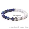 Turquesa Redonda Faceted Faceted Geometric Stone Crystal Stone Aquamarinas Lápis Lazuli Tiger Braceletes Para As Mulheres Presente Homens