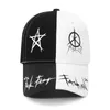 Creative Corrive Pentagram Graffiti Baseball Caps Estudante Jovens Homens e Mulheres A Primavera Verão Sun Hat Cap